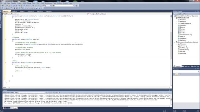 Programming a 2D Space Shooter Tutorial #17 - XNA - Enemy Class 2 смотреть онлайн