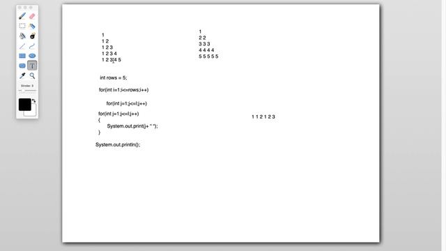 1.Number patterns in java - Program to print number pattern with for loop смотреть онлайн