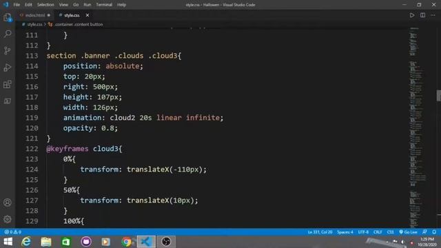 Creating Hallowen Website Banner | HTML CSS & JS | Landing Page |Full Video with Source Code ... смотреть онлайн