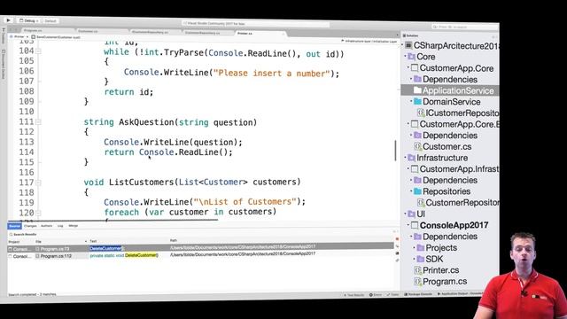 C# Clean Architecture and more with NET Core 2018 | S2P16 | Overview of code after full refactoring смотреть онлайн