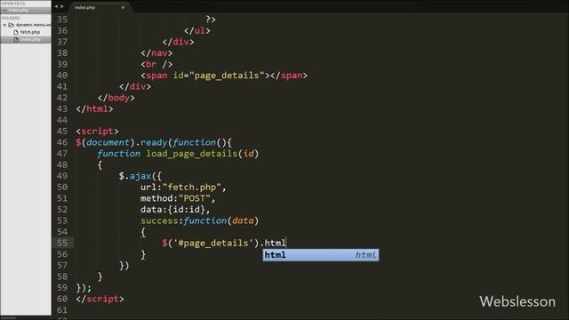 Dynamic Menu with Dynamic content in PHP using Jquery Ajax смотреть онлайн