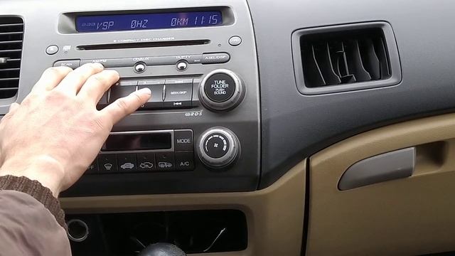 Honda Civic 4D, диагностика магнитолы. смотреть онлайн