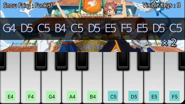 Piano App ♫ Anime『Fairy Tale OP1』→ Snow Fairy (With Notes)