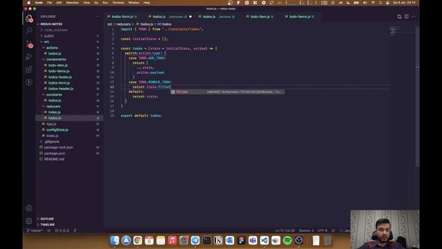 React. Redux. Redux orqali qaydnoma yasash. 2-qism. смотреть онлайн