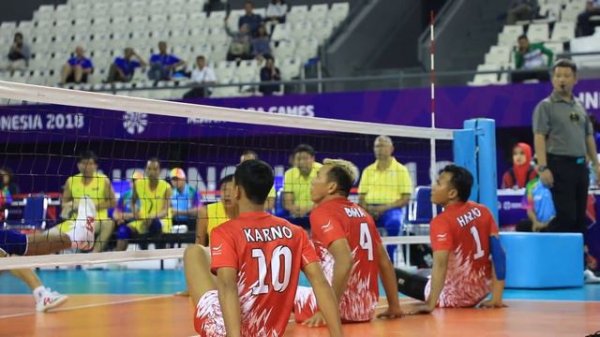 SITTING VOLLEYBALL INDONESIA VS MYANMAR: ASIAN PARA GAMES 2018