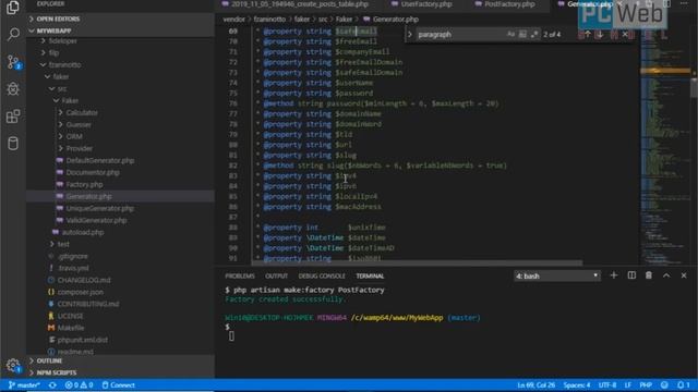 09.02-Curso de Laravel 6.0 - Crear Modelo para tabla Post | Insertar Datos Utilisando Tinker Factor смотреть онлайн