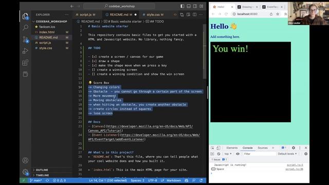 Create A Game In Javascript with Alice Lieutier | codebar Festival 2023 смотреть онлайн
