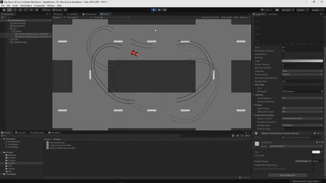 Skid Marks & Smoke in how to create a 2D Arcade Top Down Car Controller in Unity tutorial Part 2 смотреть онлайн