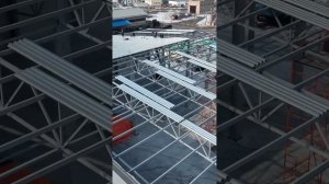 Монтаж проф. листа на кровлю Склада 1500м2