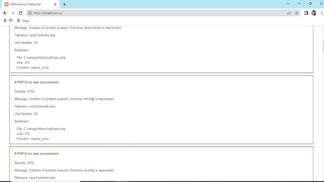 A PHP Error was encountered | Creation of dynamic property CI_URI::$config is deprecated смотреть онлайн
