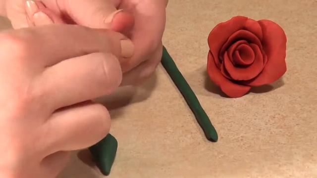 Поделки из пластилина для детей Роза из пластилина смотреть онлайн