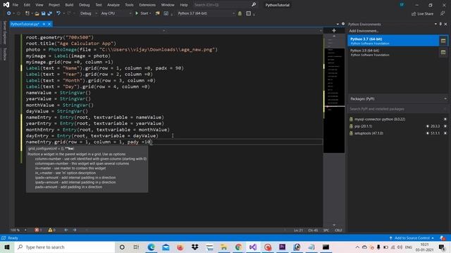 #16 | Age Calculator Application Using Python Tkinter | Python Tkinter Tutorial in Tamil смотреть онлайн