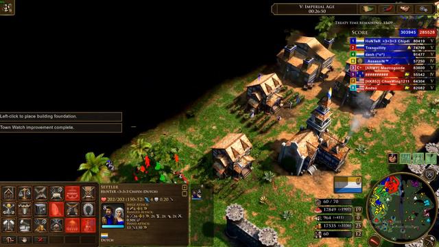 Age of Empire 3 Gameplay TREATY 4v4 Orinoco смотреть онлайн