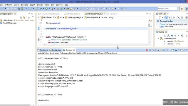 Small Multithreaded Webserver implemented in Java using Socket Programming смотреть онлайн