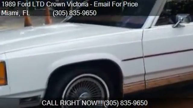 1989 Ford LTD Crown Victoria LX 4dr Sedan for sale in Miami, смотреть онлайн