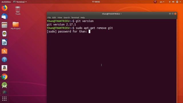 Git - 02B: Gỡ git trong Ubuntu - uninstall git Ubuntu смотреть онлайн