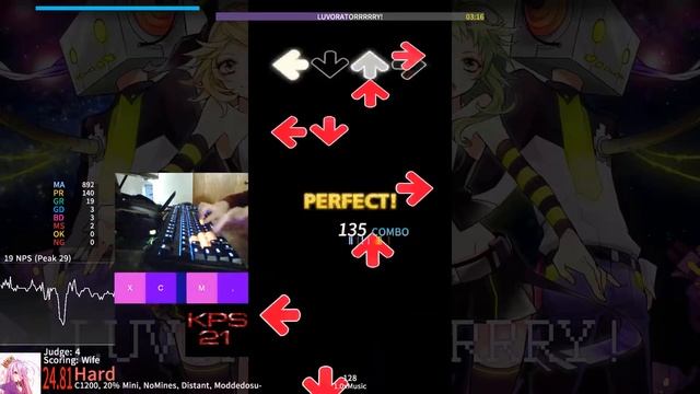 StepMania - LUVORATORRRRRY! (Giga-P) - 94.72% WIFE 94.84% DP смотреть онлайн