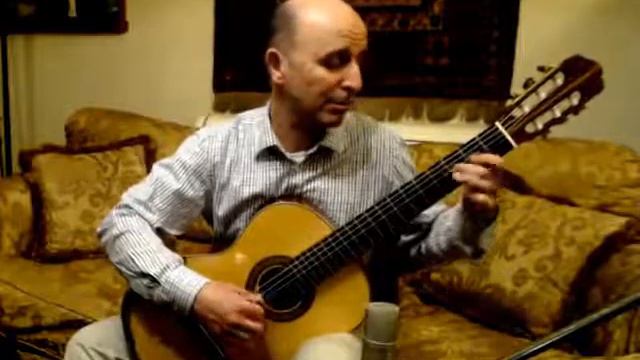 Bach prelude by international guitarist Ayman Jarjour played on my lattice guitar смотреть онлайн