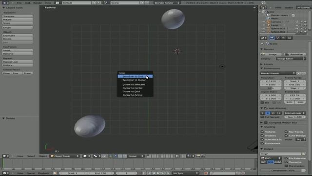 Move 3D Cursor to center in Blender 3D смотреть онлайн