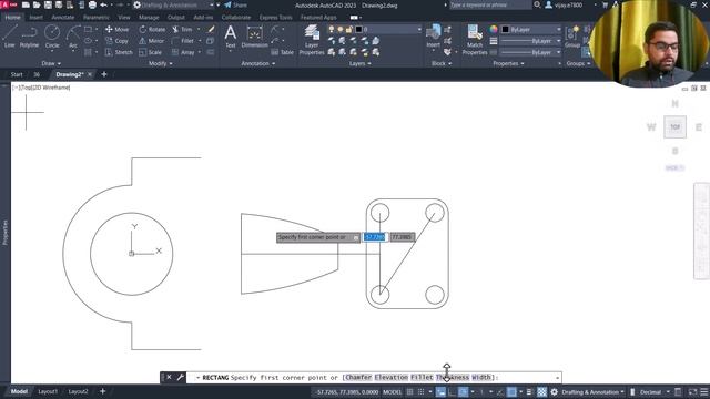 Autocad Drawing Practice 37: complex drawing using arc command смотреть онлайн