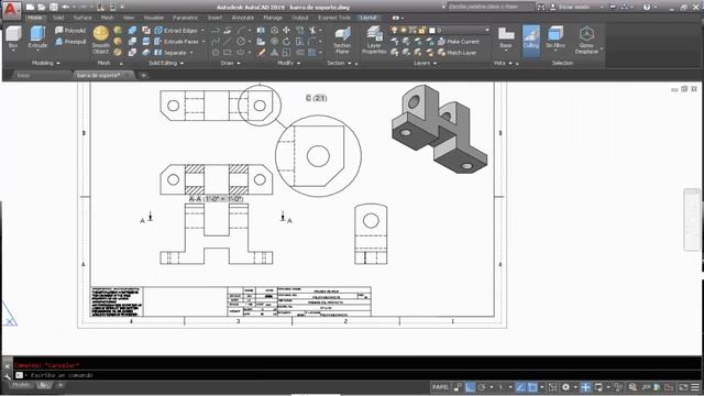 Plano de DETALLE a partir de Objeto 3D AutoCAD ***Nivel Medio*** смотреть онлайн