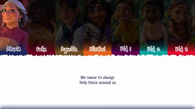 Stephanie Beatriz, Olga Merediz - 'The Family Madrigal' (from Encanto) Color Coded Lyrics