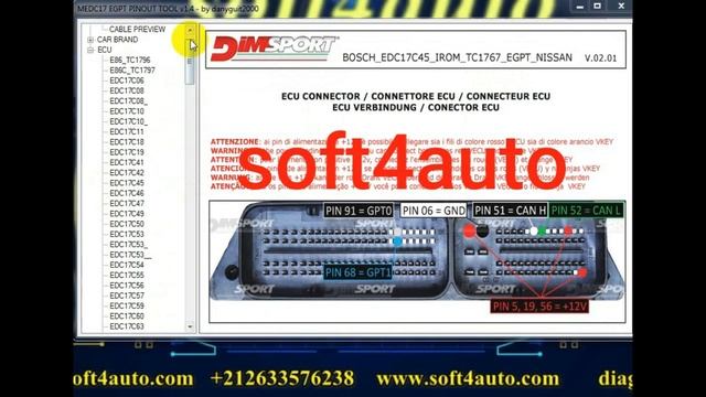 Ecu Connector Pinout Bosch ECU Connection Pin Diagram
