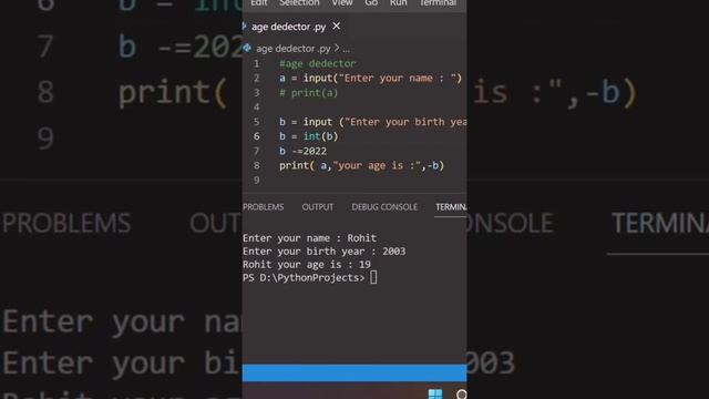 calculate age by using Python #python || #code || #2022 смотреть онлайн