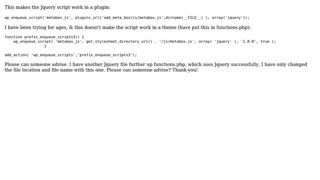 Wordpress: How to include a JS file in this theme? смотреть онлайн