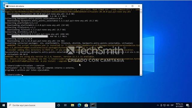 Instalacion Python 3.9, pip y virtualenv en Windows 10 смотреть онлайн