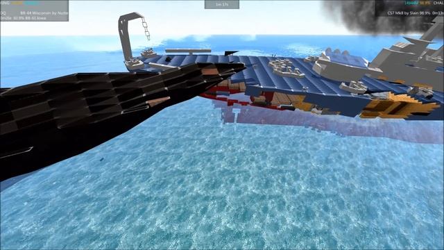 From The Depths Tournament Battleship Brawl S3E03 BB 64 Wisconsin vs CS7 MK8 смотреть онлайн