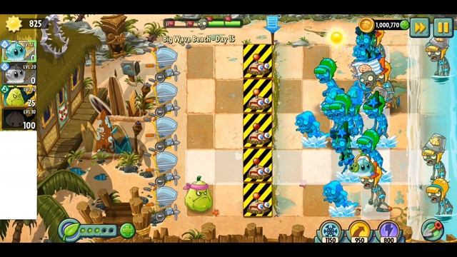PvZ 2: Big Wave Beach - Day 15: Limit 1 Squash Cleared (ft. Iceberg & Power Lily) смотреть онлайн