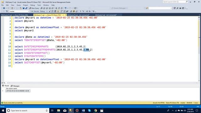 How to add time zones using datetimeoffset in SQL server manager смотреть онлайн