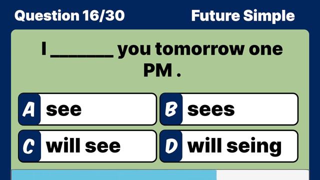 Future Simple Quiz | Grammar Quiz | Can you get a good score ? смотреть онлайн