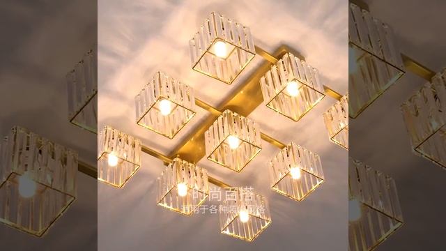 Современные k9 хрустальные потолочные светильники, квадратная светодиодная люстра, домашний декор, смотреть онлайн
