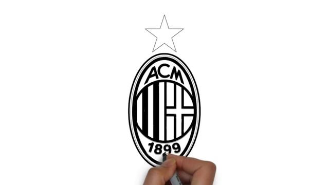 HOW TO DRAW AC MILAN LOGO