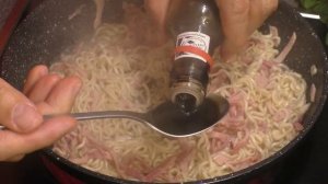 Вкусный рецепт ♥ вермишель на сковороде с мясной колбасой ♥  быстро