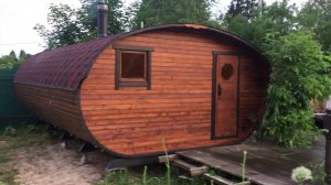 Обзор большой Овальной бани 4 на 6 метра от Bochky. Сборка под ключ за ОДИН день
