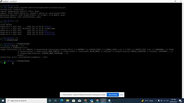 Volatility3 Setup and Installation on kali Linux смотреть онлайн