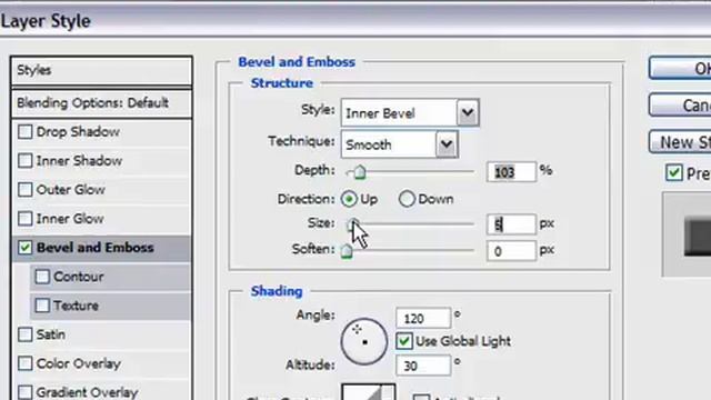 Add a Bevel or Emboss Blending Option to Text in Photoshop CS3 смотреть онлайн