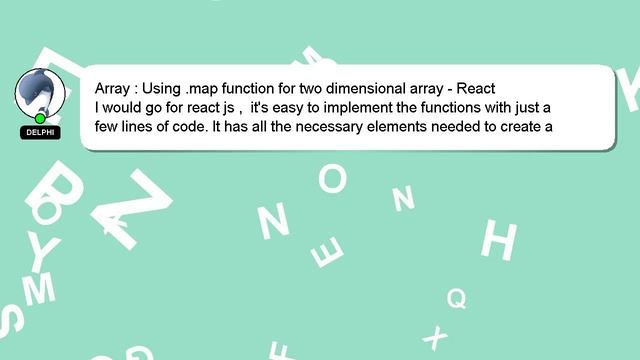 Array : Using .map function for two dimensional array - React смотреть онлайн