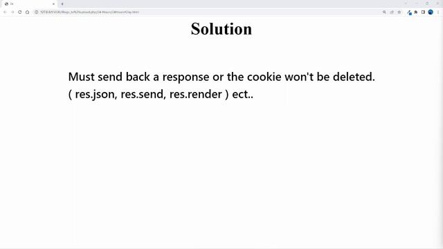 clearCookie not working in node.js with express ? смотреть онлайн