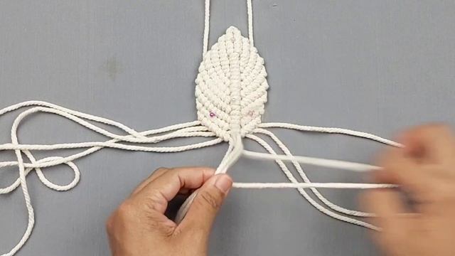 Macrame Curtain Tie Leaf Pattern | Macrame Tutorial