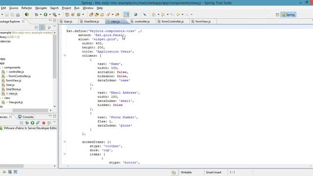 ExtJS Single Page Application Tutorial - Part 2, Code Overview смотреть онлайн