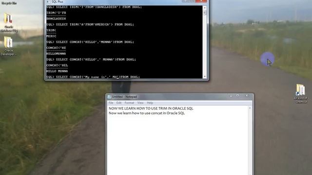 How to use trim, concat, instr, length in Oracle Sql смотреть онлайн