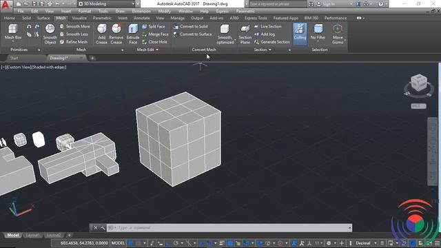 Autodesk AutoCAD: How to use Convert Mesh Panel Command in Autodesk AutoCAD смотреть онлайн