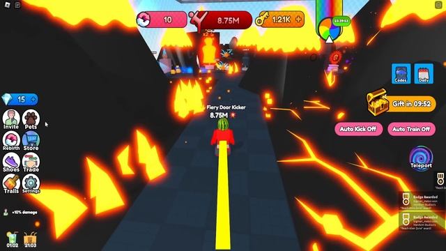 Unlocking MAX KICK In Door Kicking Simulator ROBLOX