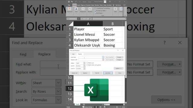 Excel Hotkey To Find And Replace Strings!