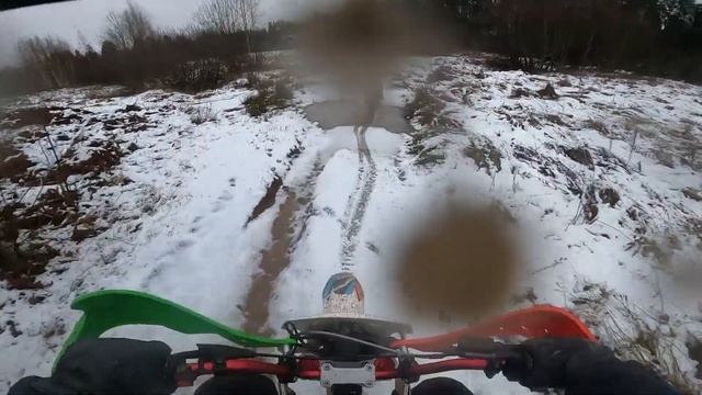 Открыли Зимний Сезон - Еду На Кайо 125 / Покатушки на питбайке Кайо 125 и Аполло 150 смотреть онлайн