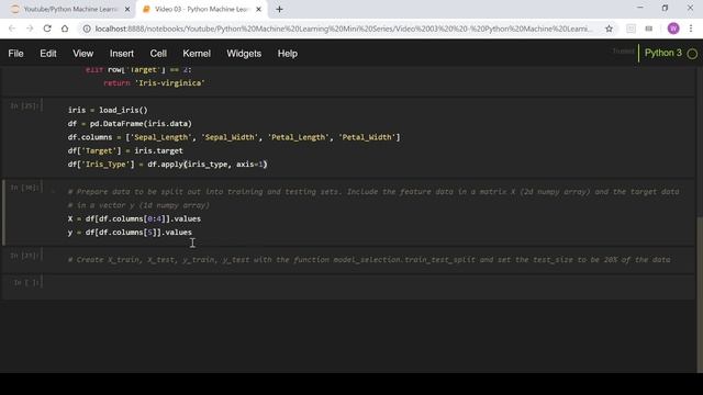 Python Machine Learning Mini Series - Generating Training and Testing Data Sets смотреть онлайн